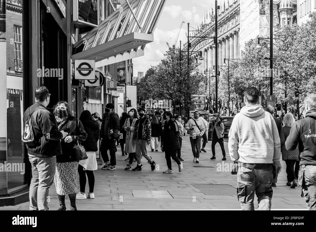 Along Oxford Street London Stock Photo Alamy