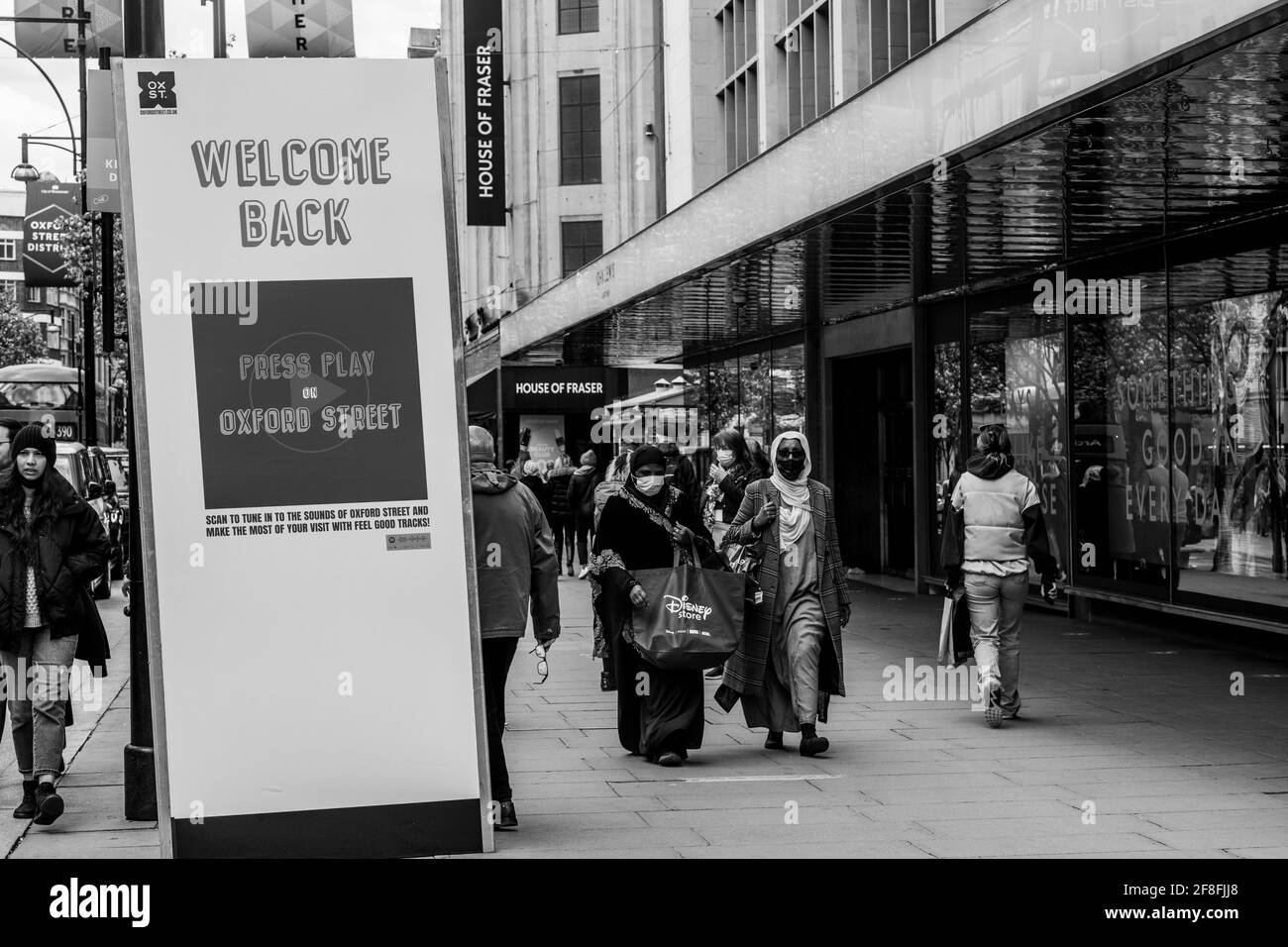 Along Oxford Street London Stock Photo Alamy