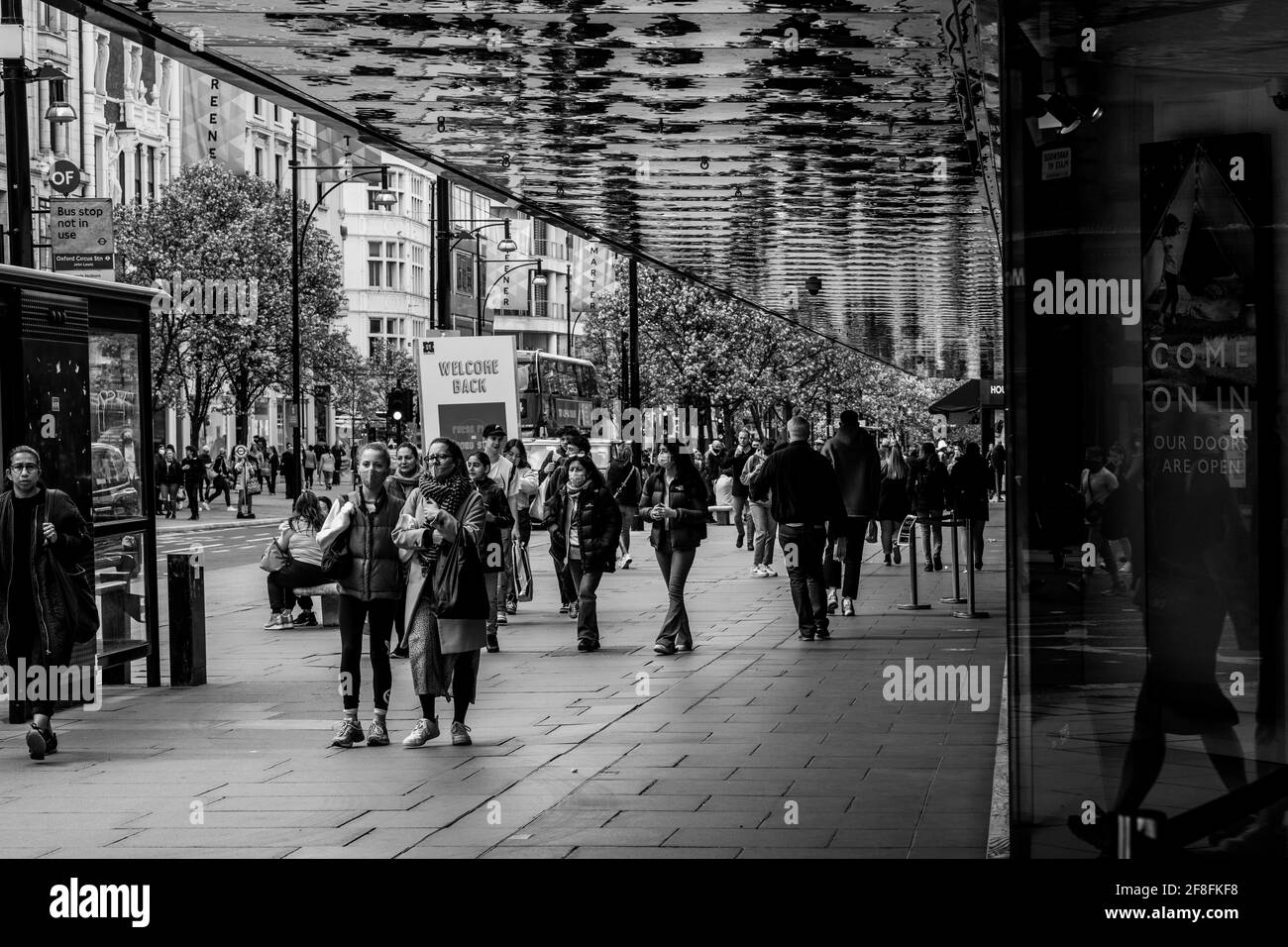 Along Oxford Street London Stock Photo Alamy