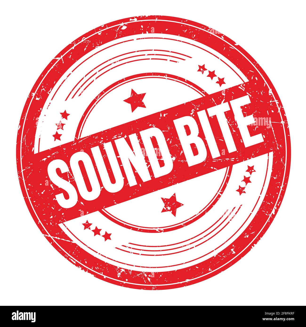 SOUND BITE text on red round grungy texture stamp Stock Photo Alamy