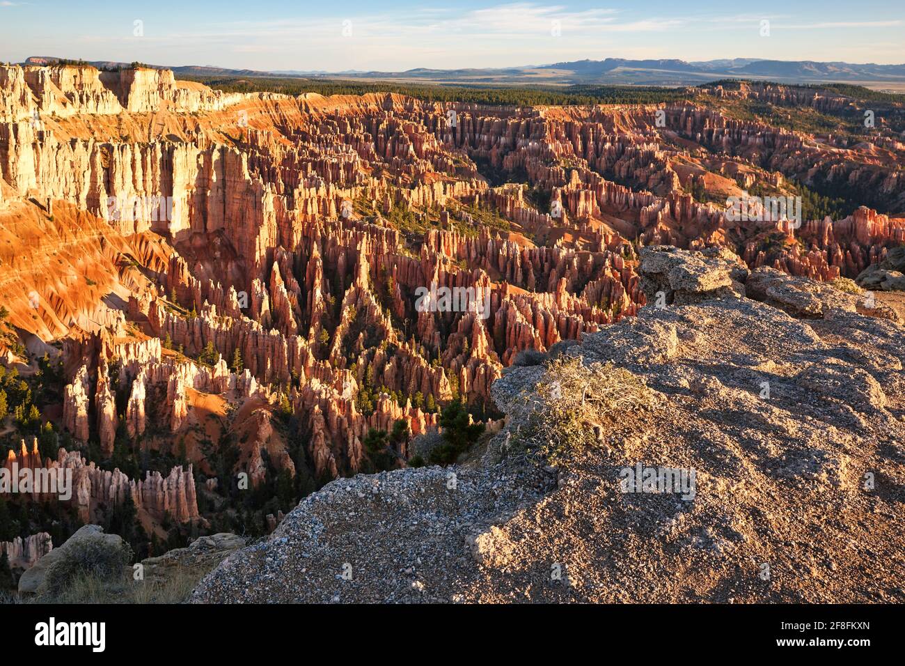 Sunrise at Bryce Point lookout in the Bryce Canyon National Park. Utah USA Stock Photo