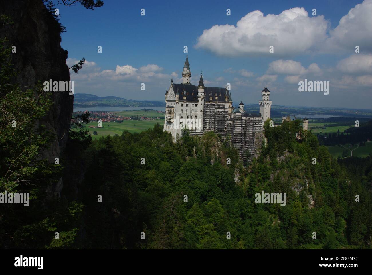 Restoration of Neuschwanstein Castle, Schwangau, Bavaria, Germany Stock Photo