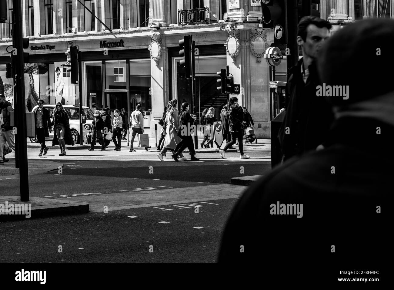 Along Oxford Street London Stock Photo Alamy