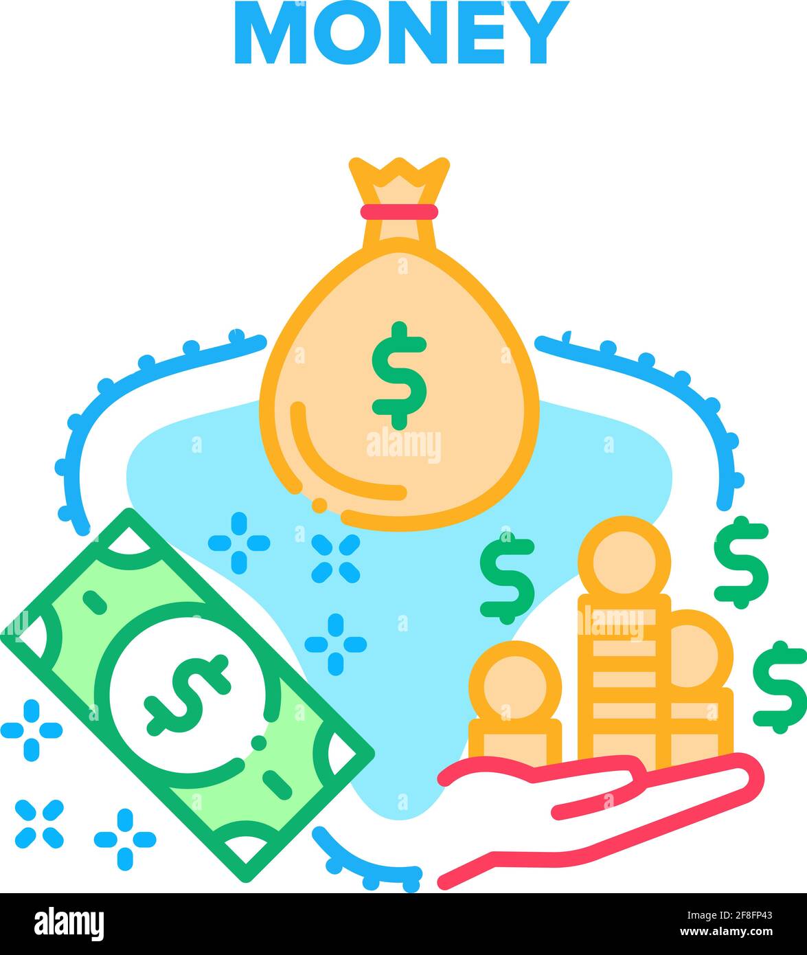 Money Finance Vector Concept Color Illustration Stock Vector Image ...