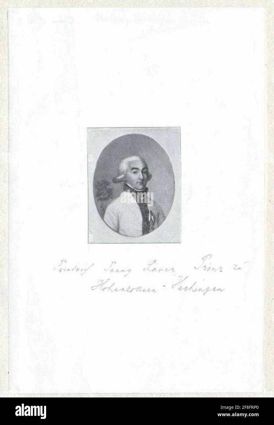 HohenzollernHechingen, Friedrich Franz Xavier Prinz Stock Photo Alamy