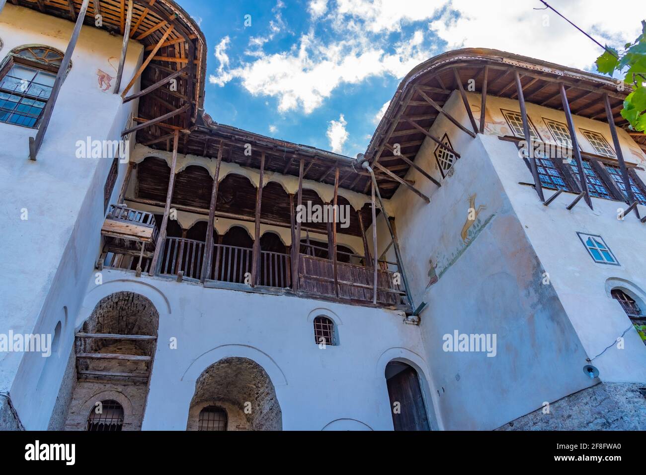 View of Skenduli house in Gjirokaster, Albania Stock Photo