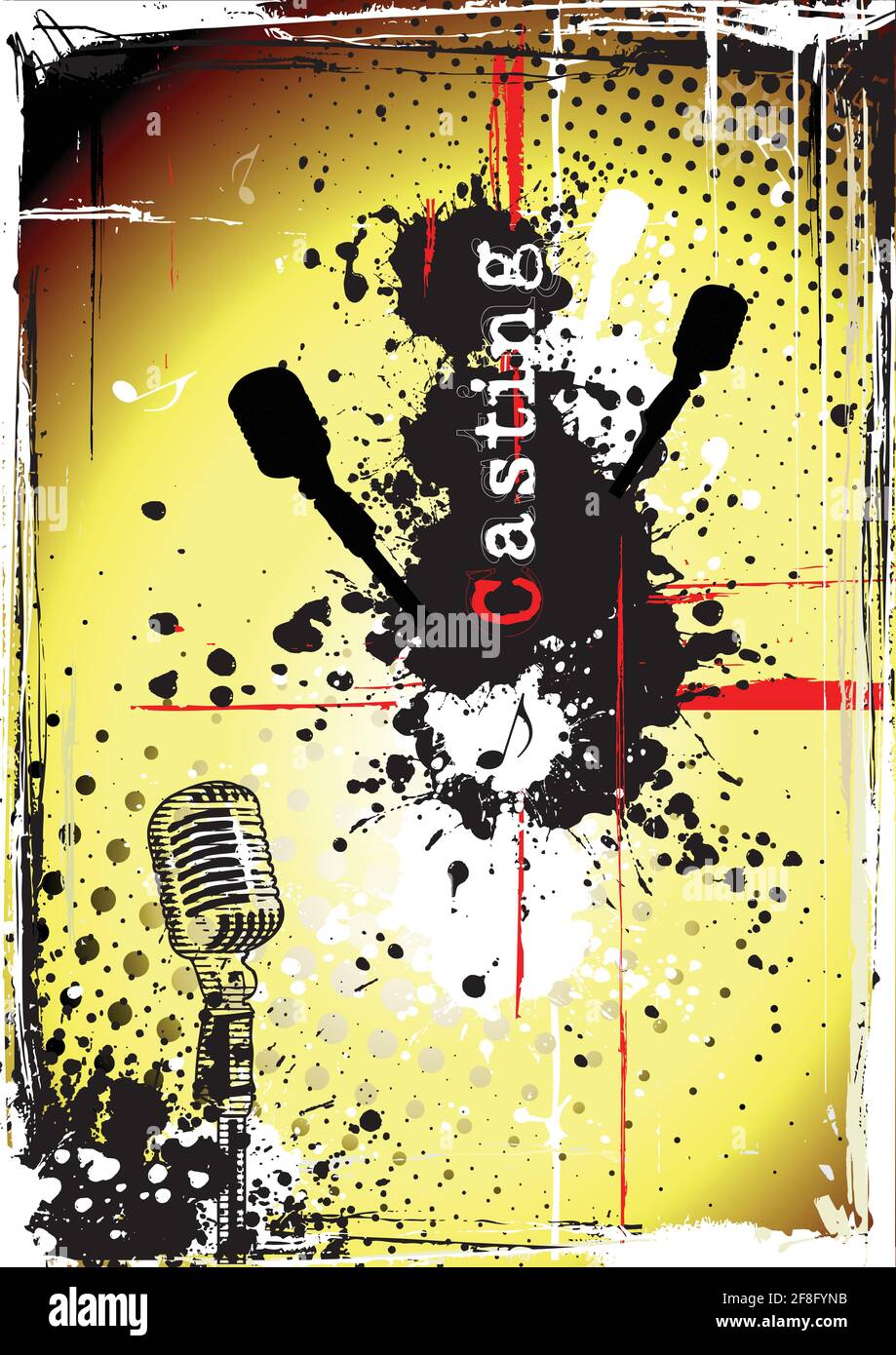 microphone poster background Stock Vector Image & Art Alamy