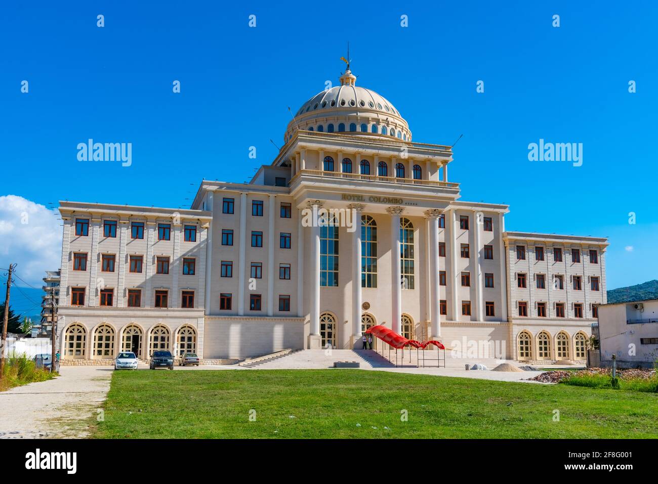 Albanian university in Berat, Albania Stock Photo