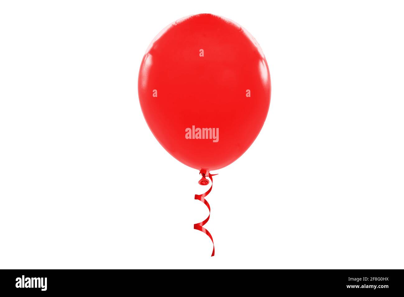 Red air balloon isolated on white background Stock Photo