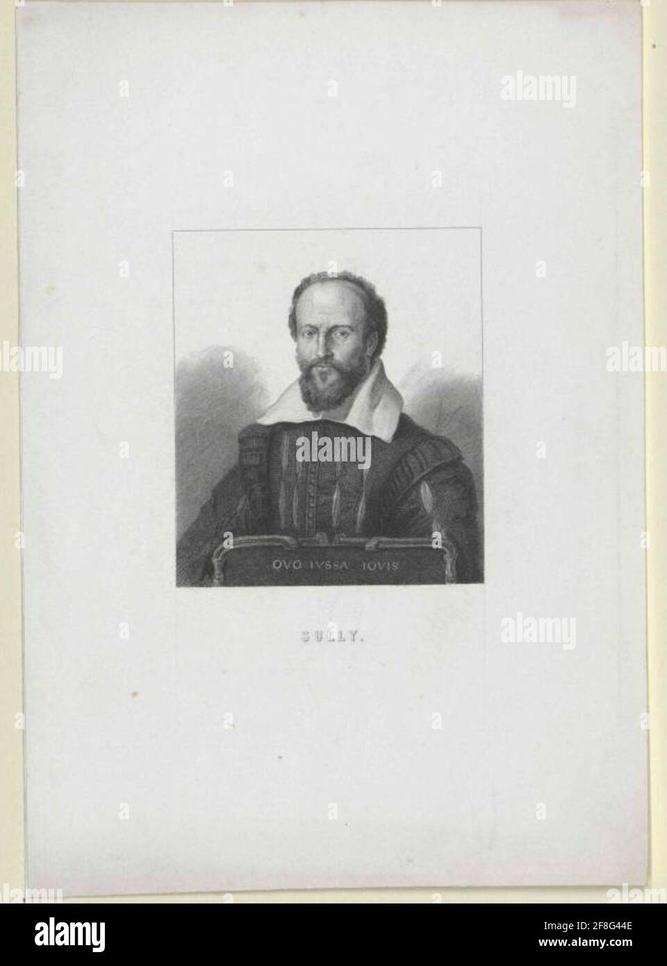 Gravure Originale – Portrait De Sully, Maximilien De Béthune, Finances Henri IV