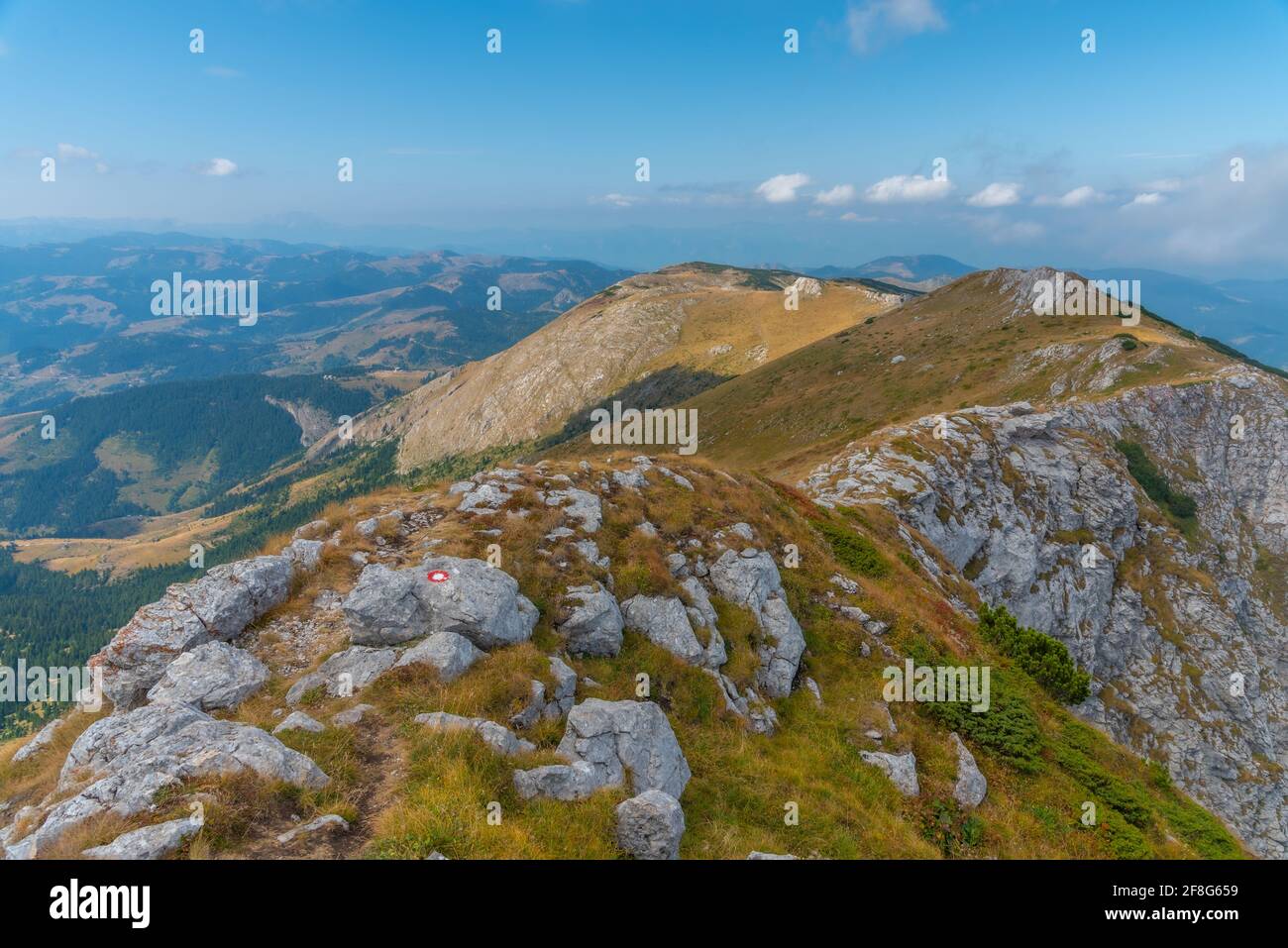 Hajla peak at Rugova mountains in Kosovo Stock Photo