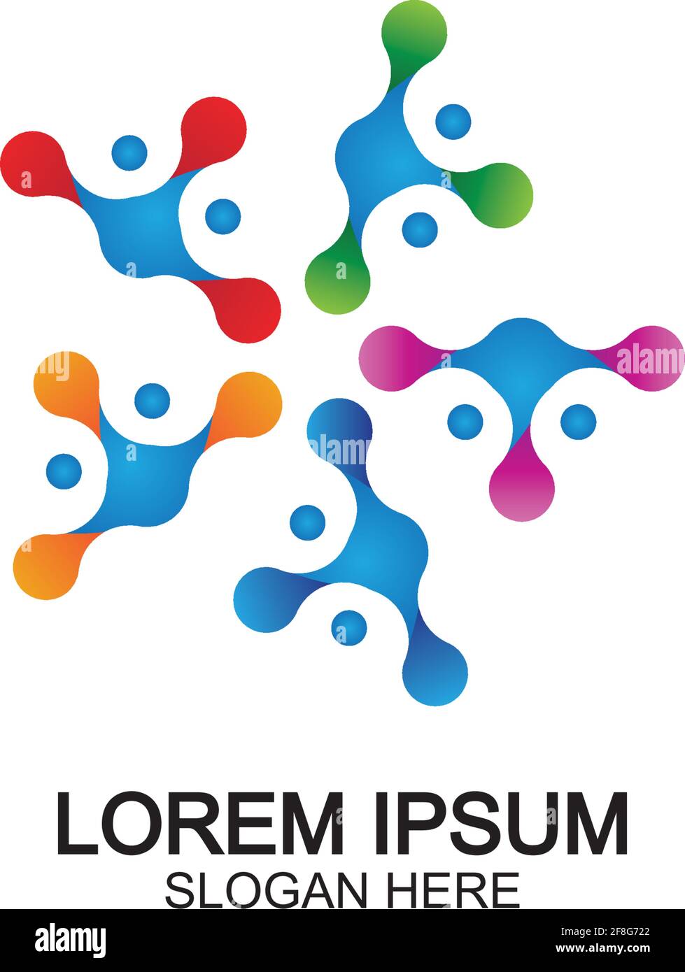 Molecule symbol logo template vector illustration design Stock Vector
