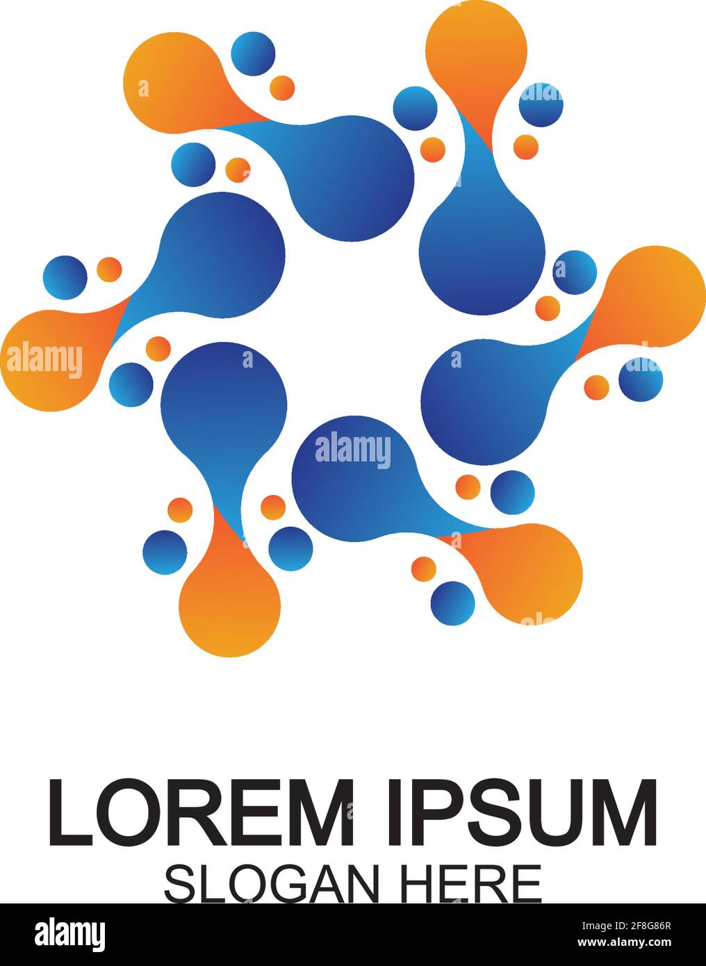 Molecule symbol logo template vector illustration design Stock Vector