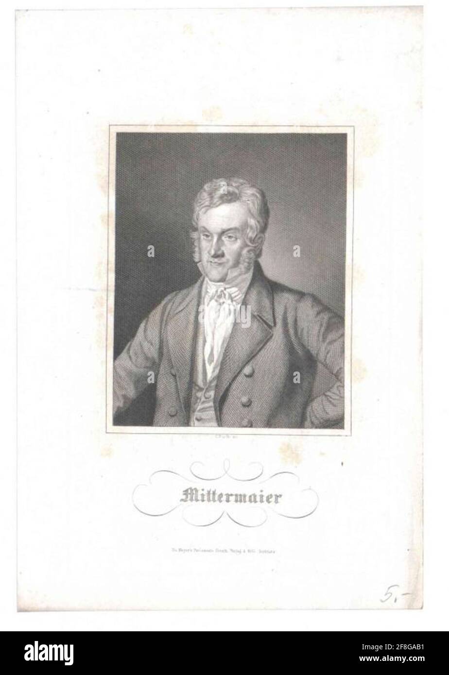 Mittermaier, Karl Josef Anton. Stock Photo