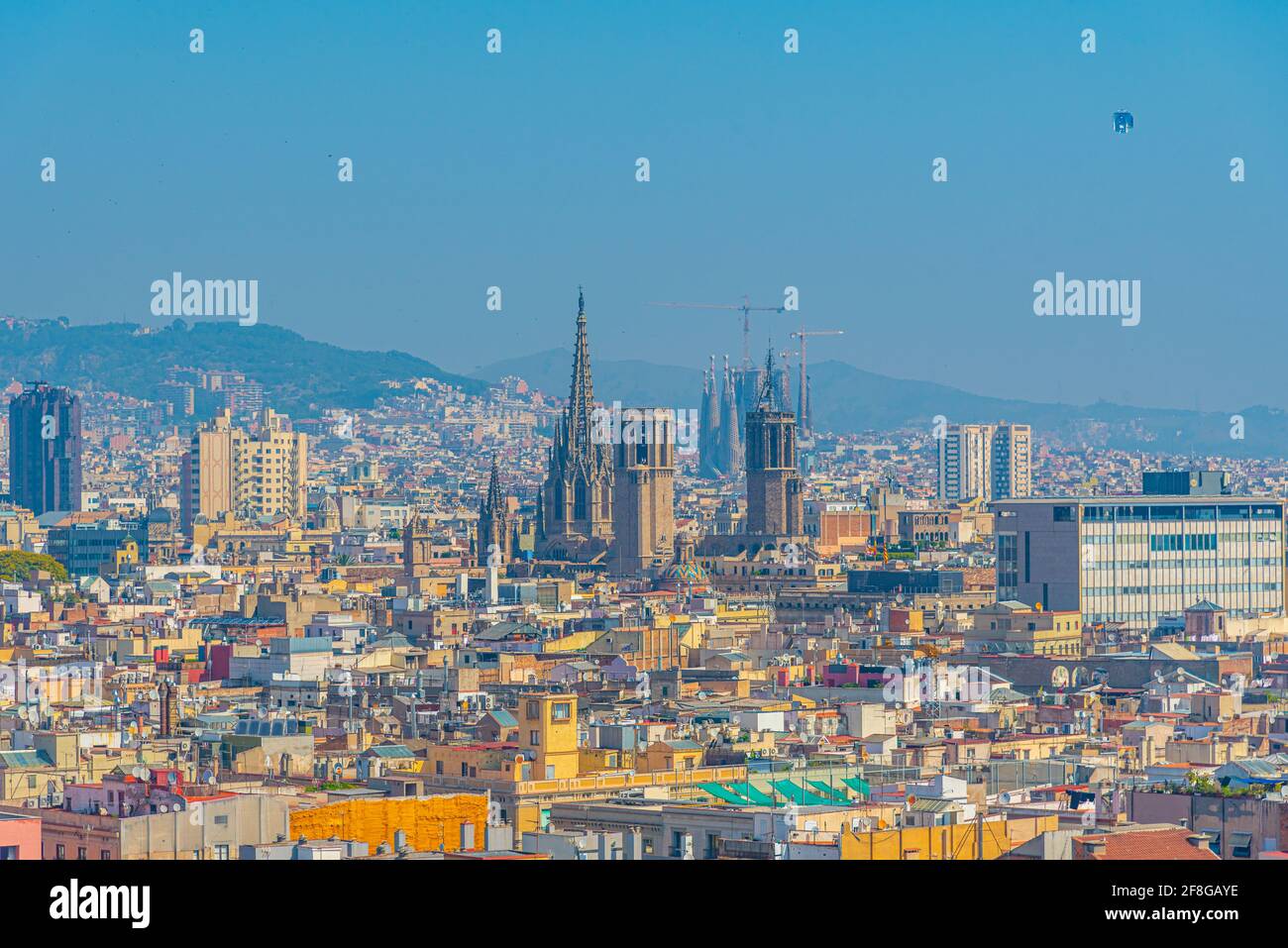 Aerial view of downtown Barcelona, Spain Stock Photo - Alamy