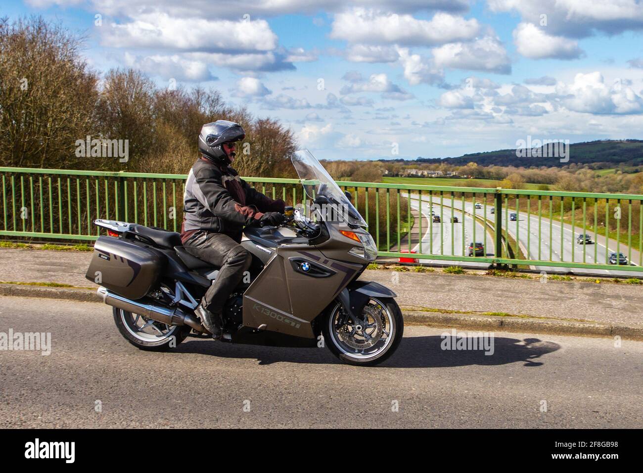 2009 BMW K 1300 GT; Motorbike rider; two wheeled transport, motorcycles,  vehicle on British roads, motorbikes, motorcycle bike riders motoring in  Manchester, UK Stock Photo - Alamy