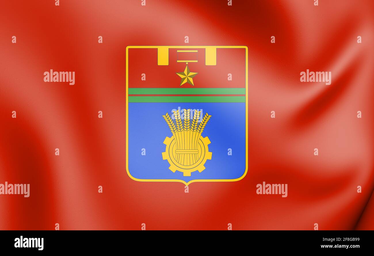 3D Flag of Volgograd, Russia. 3D Illustration Stock Photo Alamy