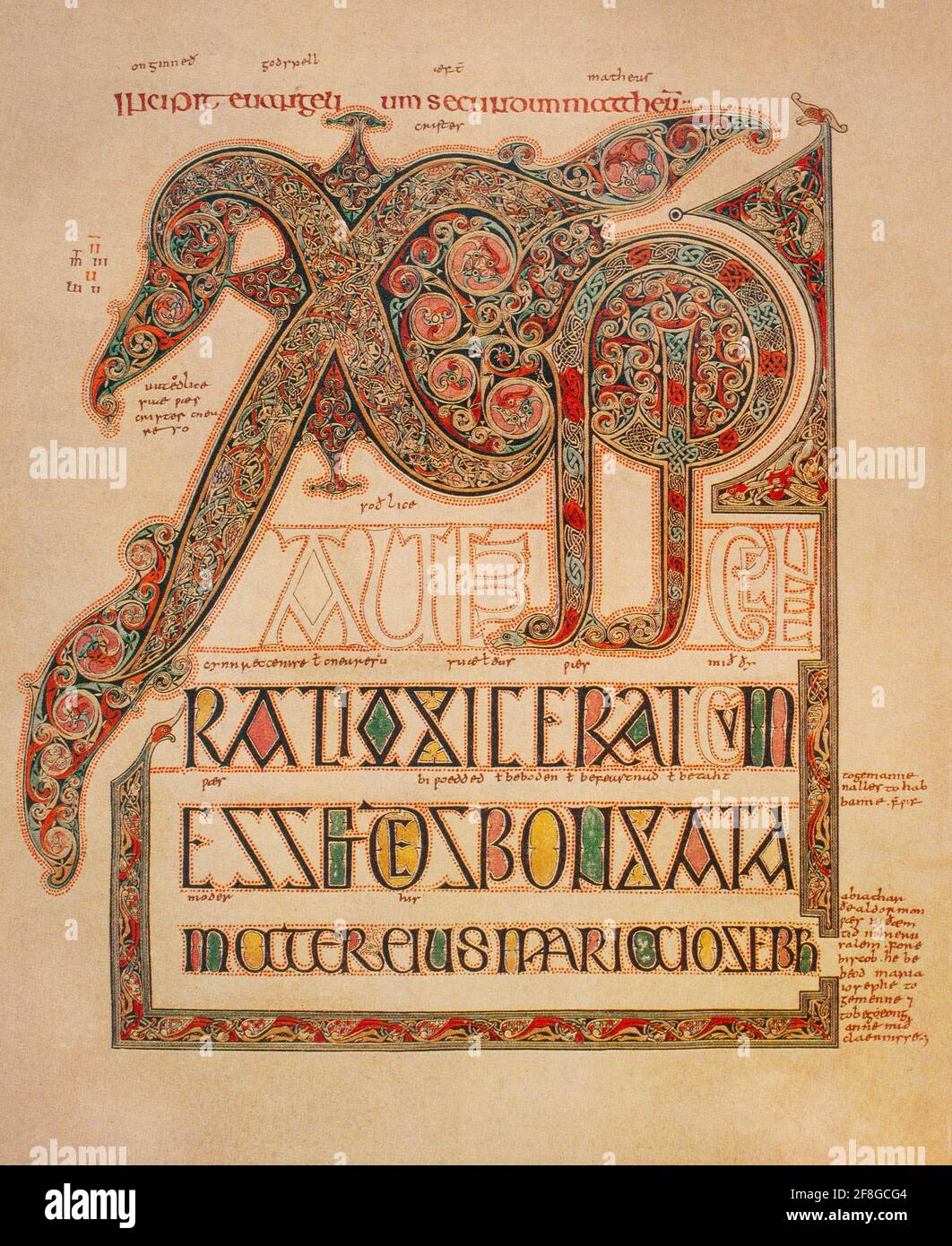 Illuminated manuscript anglo saxon hi-res stock photography and 