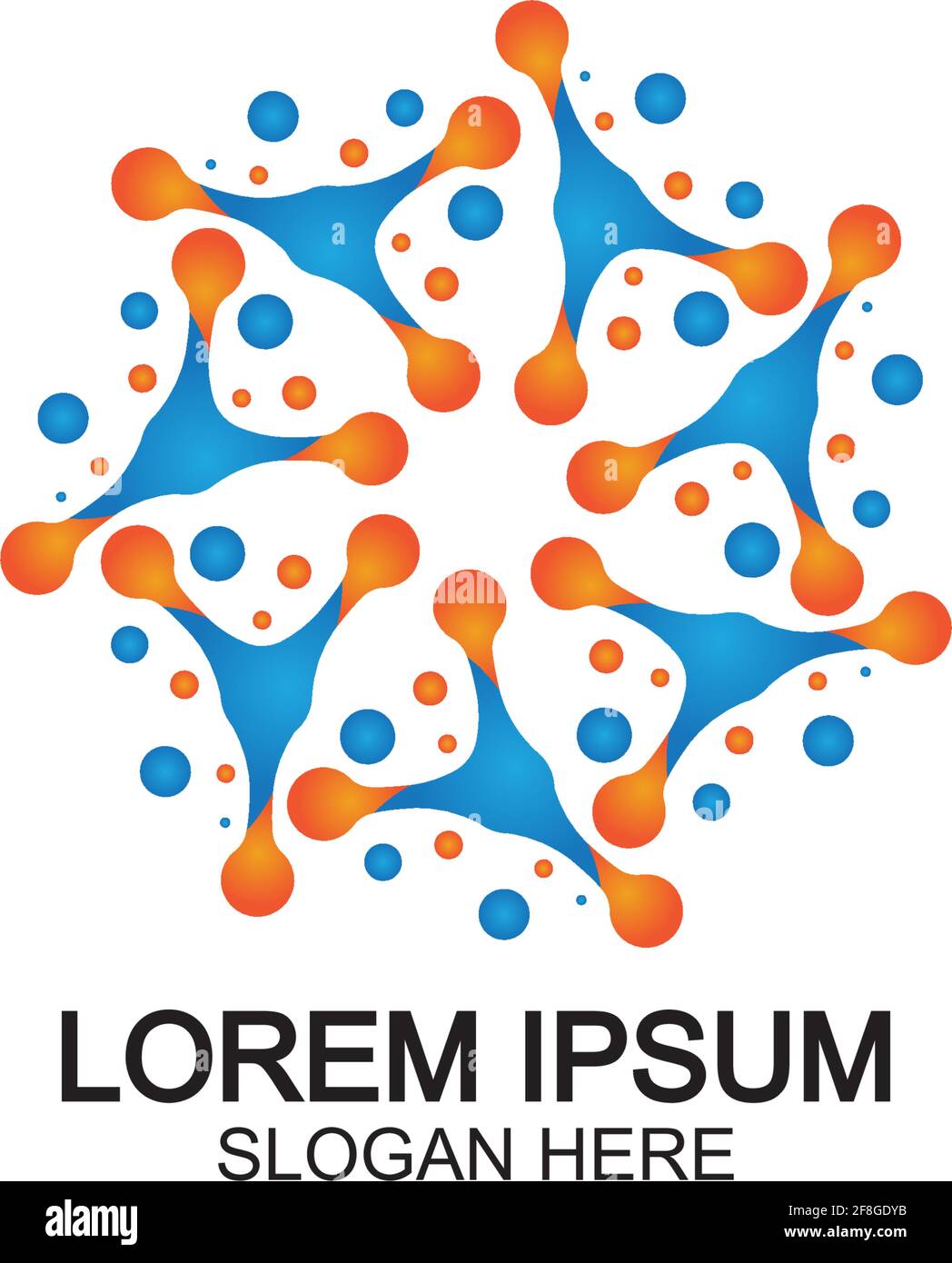 Molecule symbol logo template vector illustration design Stock Vector