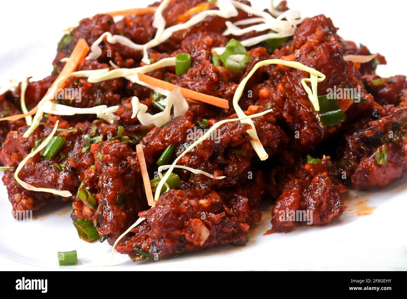 Paneer Tikka Kabab in red sauce is an Indian dish made from chunks of