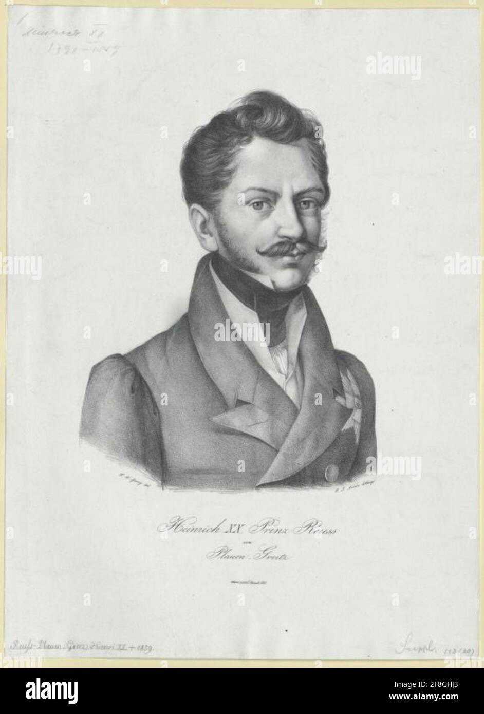 Reuss to Greiz, Heinrich Prince Stock Photo Alamy