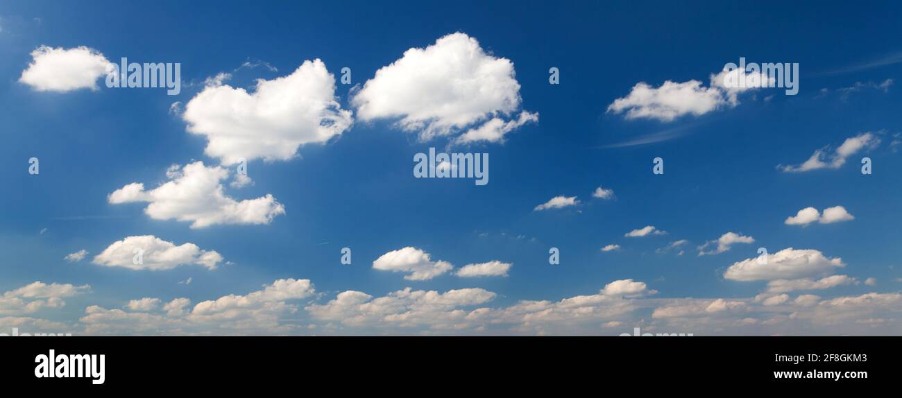 View of beautiful blue sky with white clouds Stock Photo - Alamy