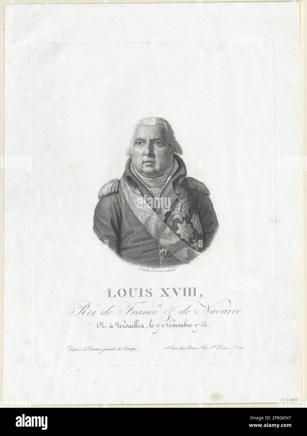 Ludwig Xviii., King of France. Stock Photo