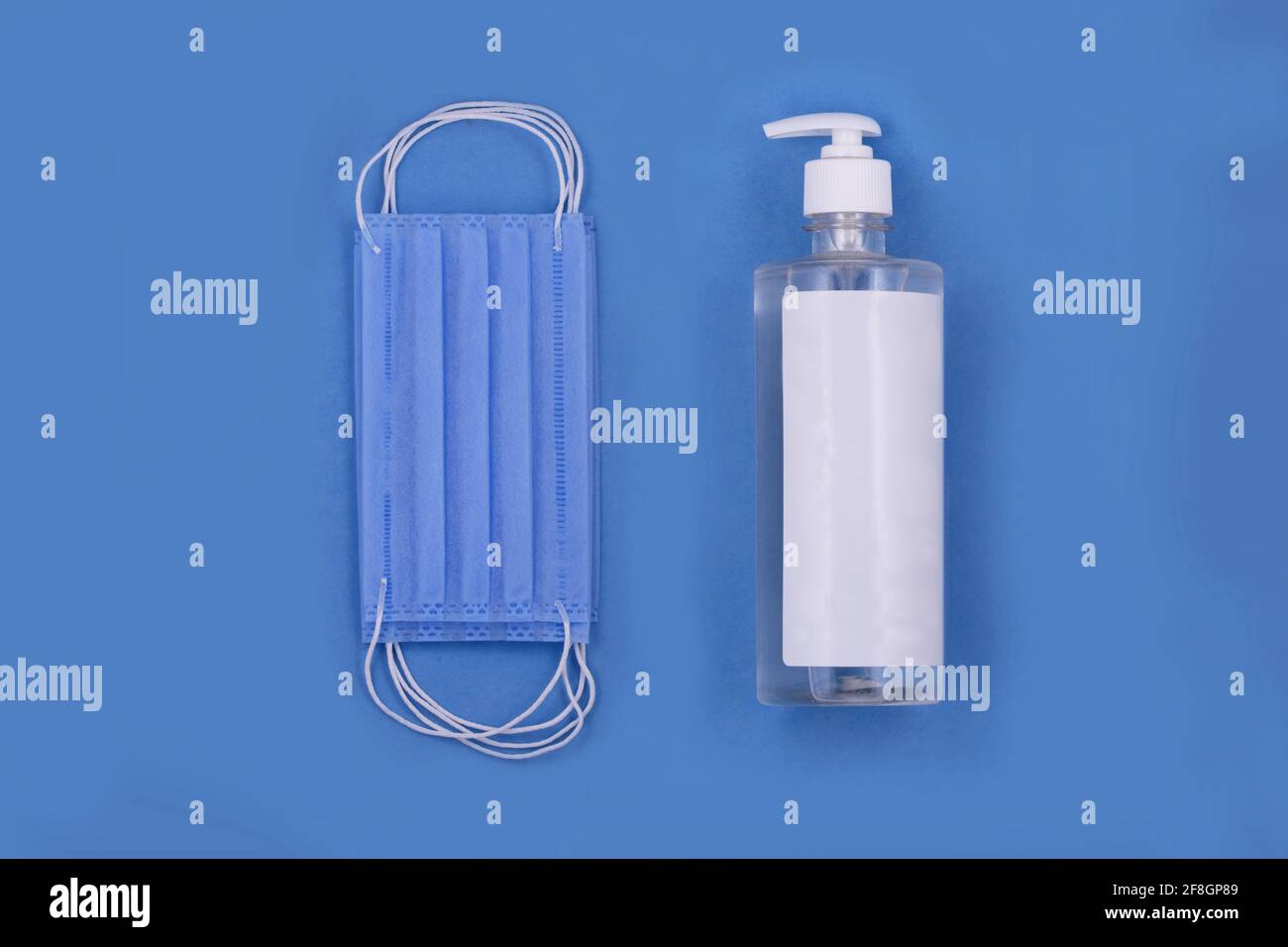 Coronavirus corona virus prevention travel surgical masks and hand sanitizer gel for hand hygiene spread protection corona virus protection , Stock Photo