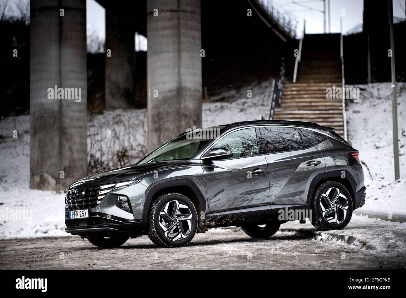 Hyundai Tucson 48V hybrid editorial image. Image of editorial