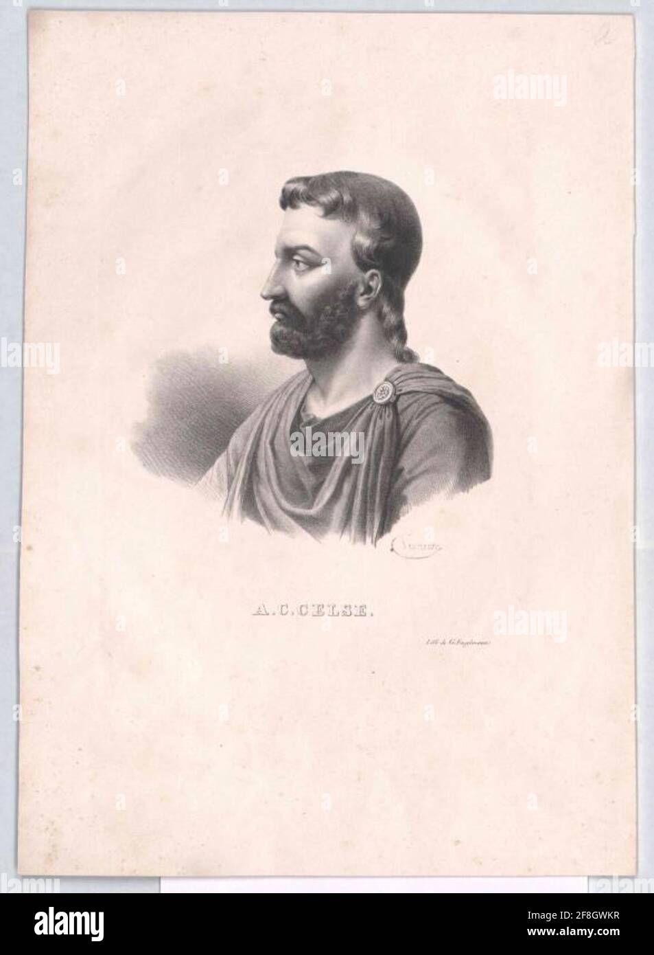 Celsus, Aulus Cornelius Drakler: Everfroy, Godfroy (1788) Lithograph: Vigneron, Pierre Rochonder: 1804/1839/1839/1839 Stock Photo