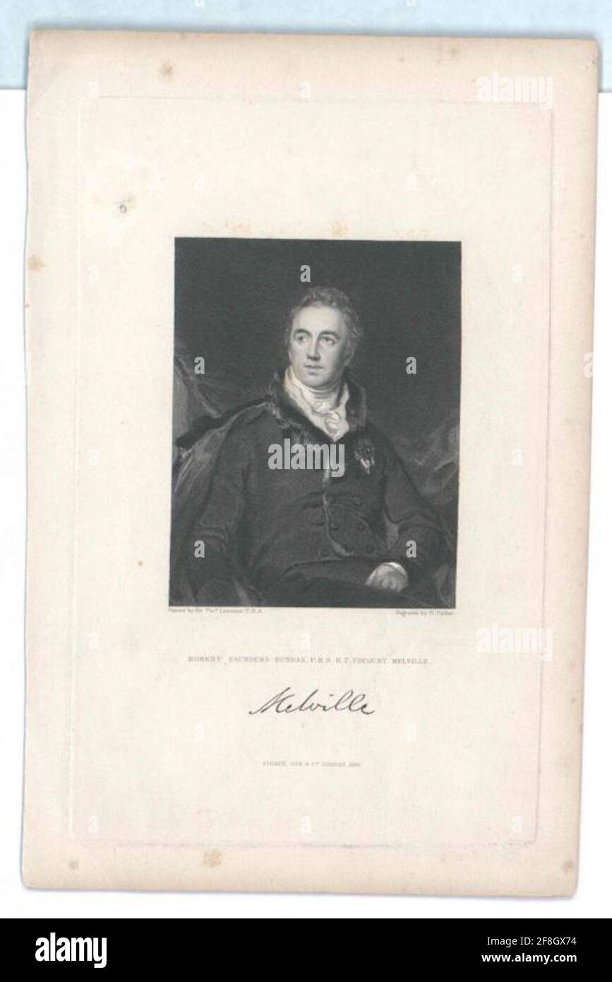 Dundas, 2. Viscount Melville, Robert Stock Photo Alamy