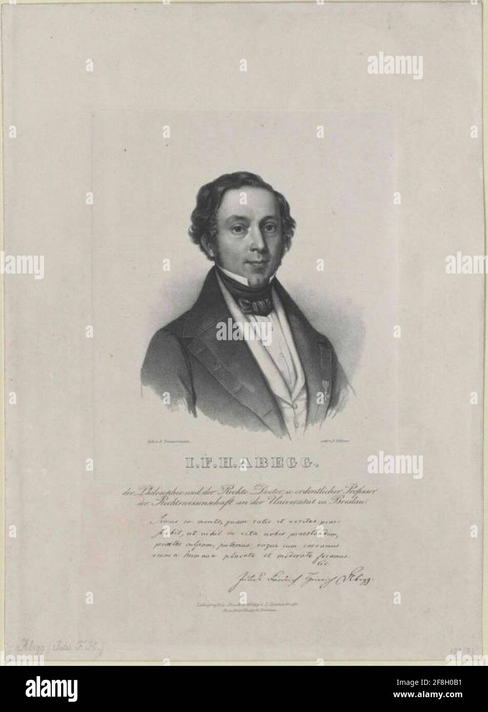Abegg, Julius Friedrich Heinrich Stock Photo Alamy