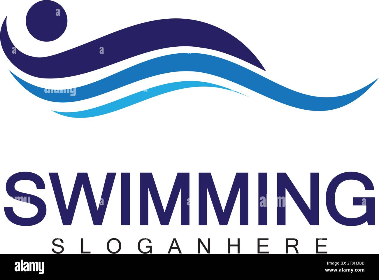 Swimming logo vector illustration design.Swimming Club. Swimmer logo ...