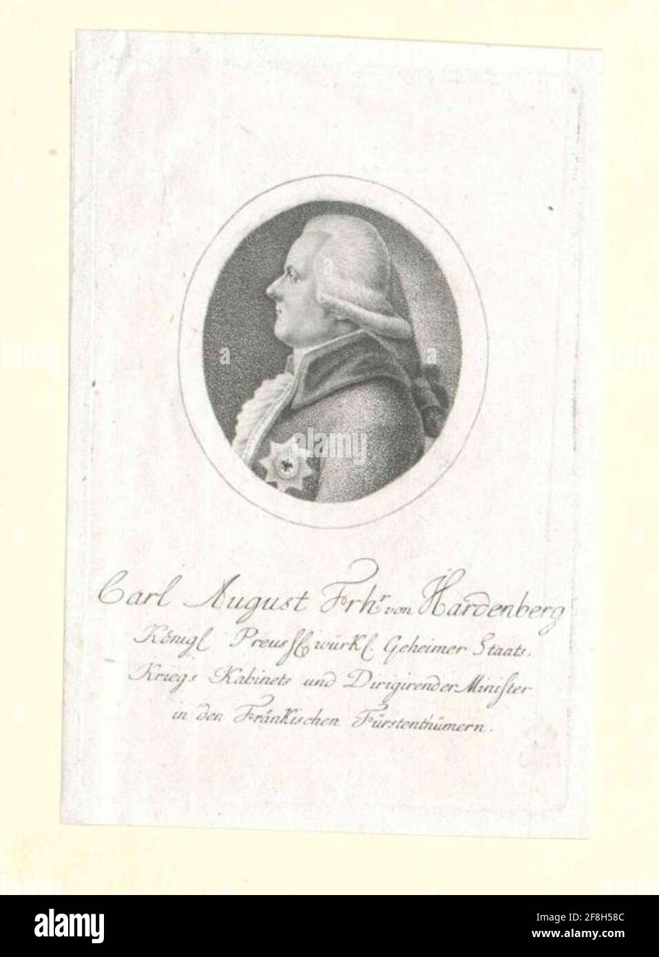 Hardenberg, Karl August Prince of Draftsman: Hessell, Leonhard Heinrich Stock Photo