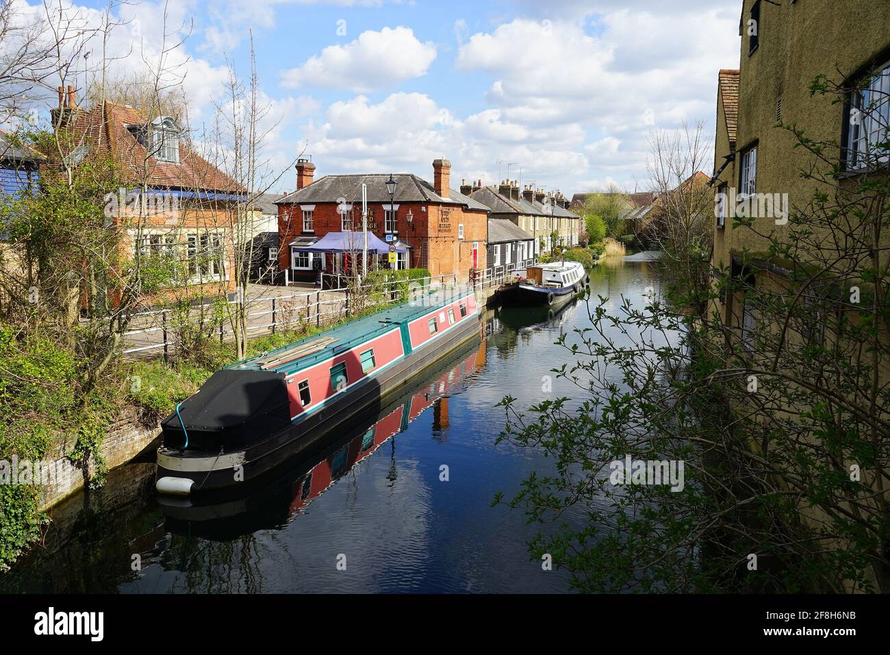 The River Lea in Hertford Stock Photo