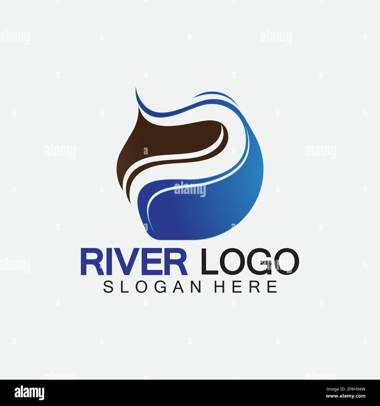 River Logo vector icon illustration design template Stock Vector