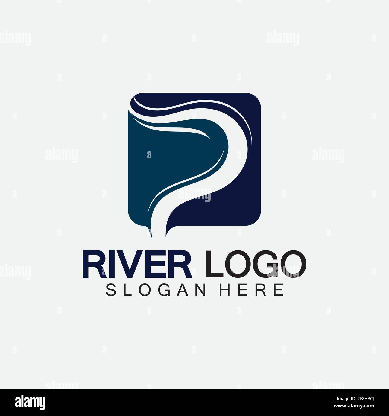 River Logo vector icon illustration design template Stock Vector
