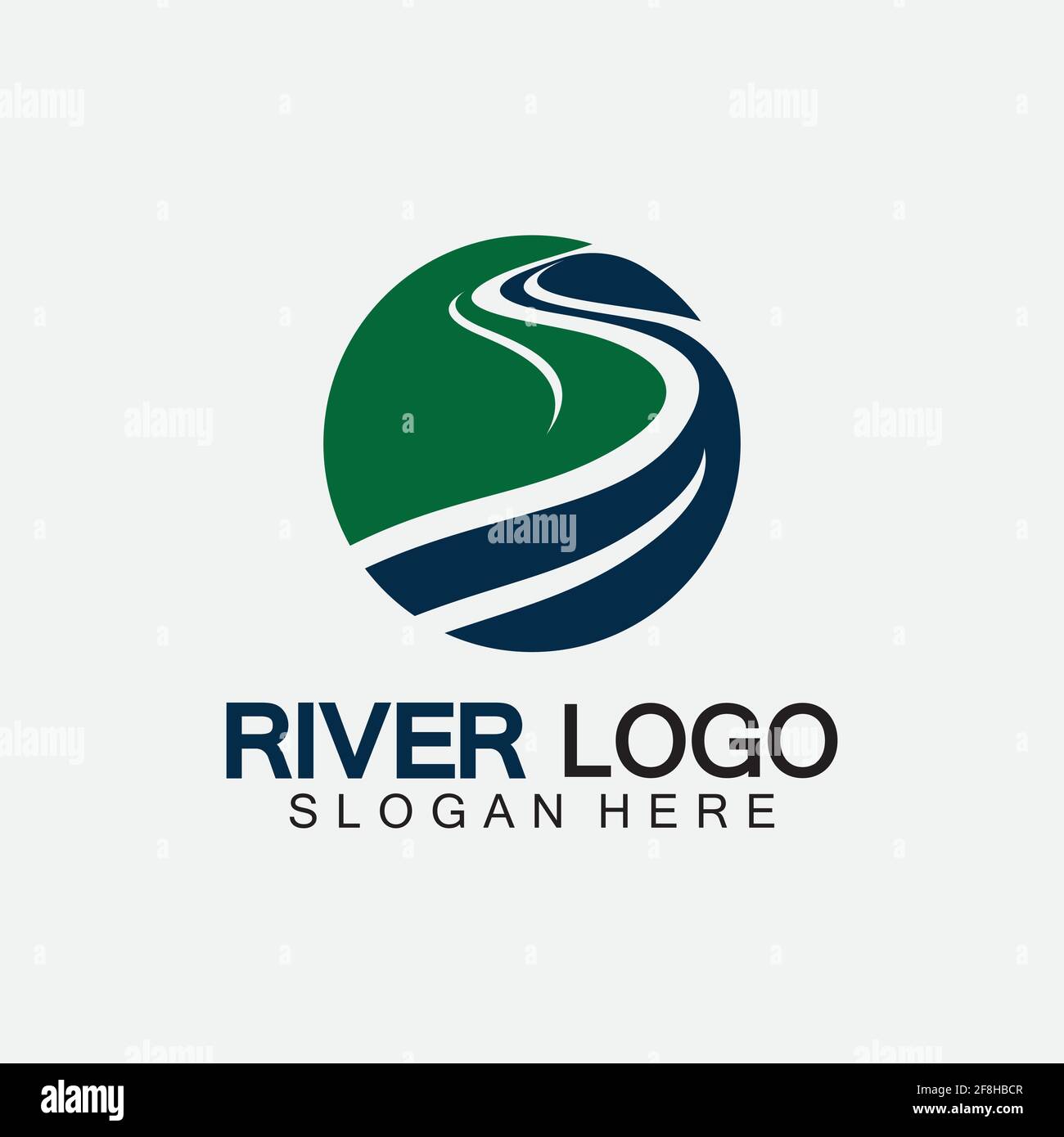 River Logo vector icon illustration design template Stock Vector