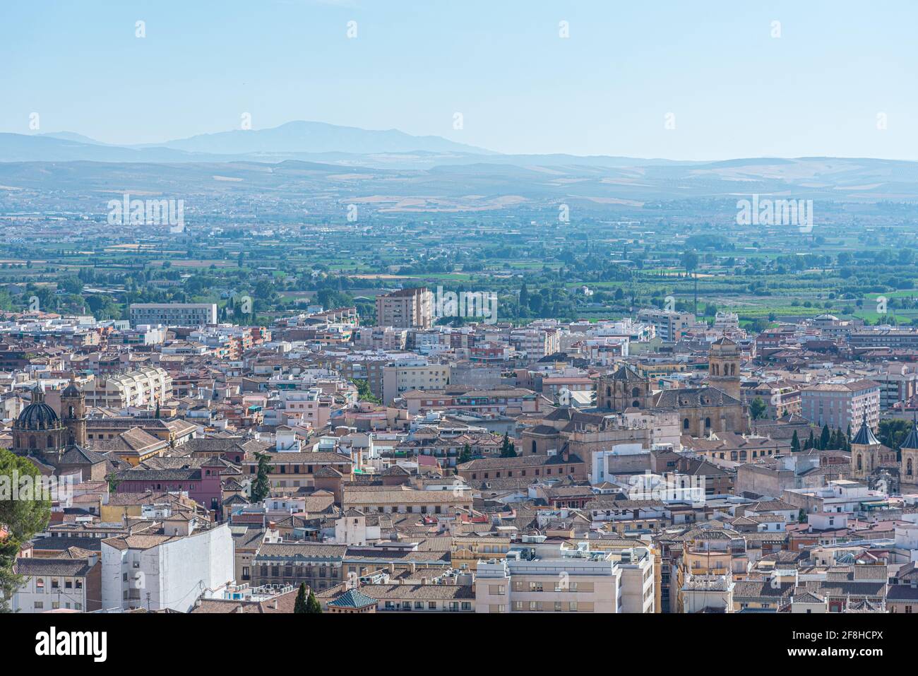 Aerial view of the center of Granada, Spain Stock Photo