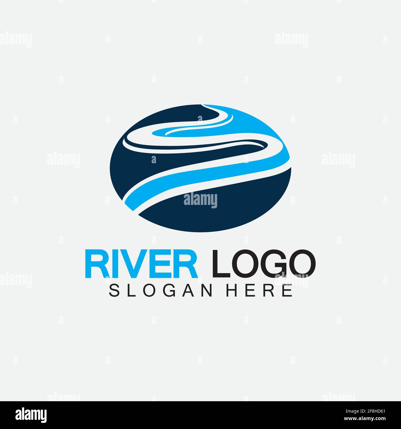 River Logo vector icon illustration design template Stock Vector Image ...