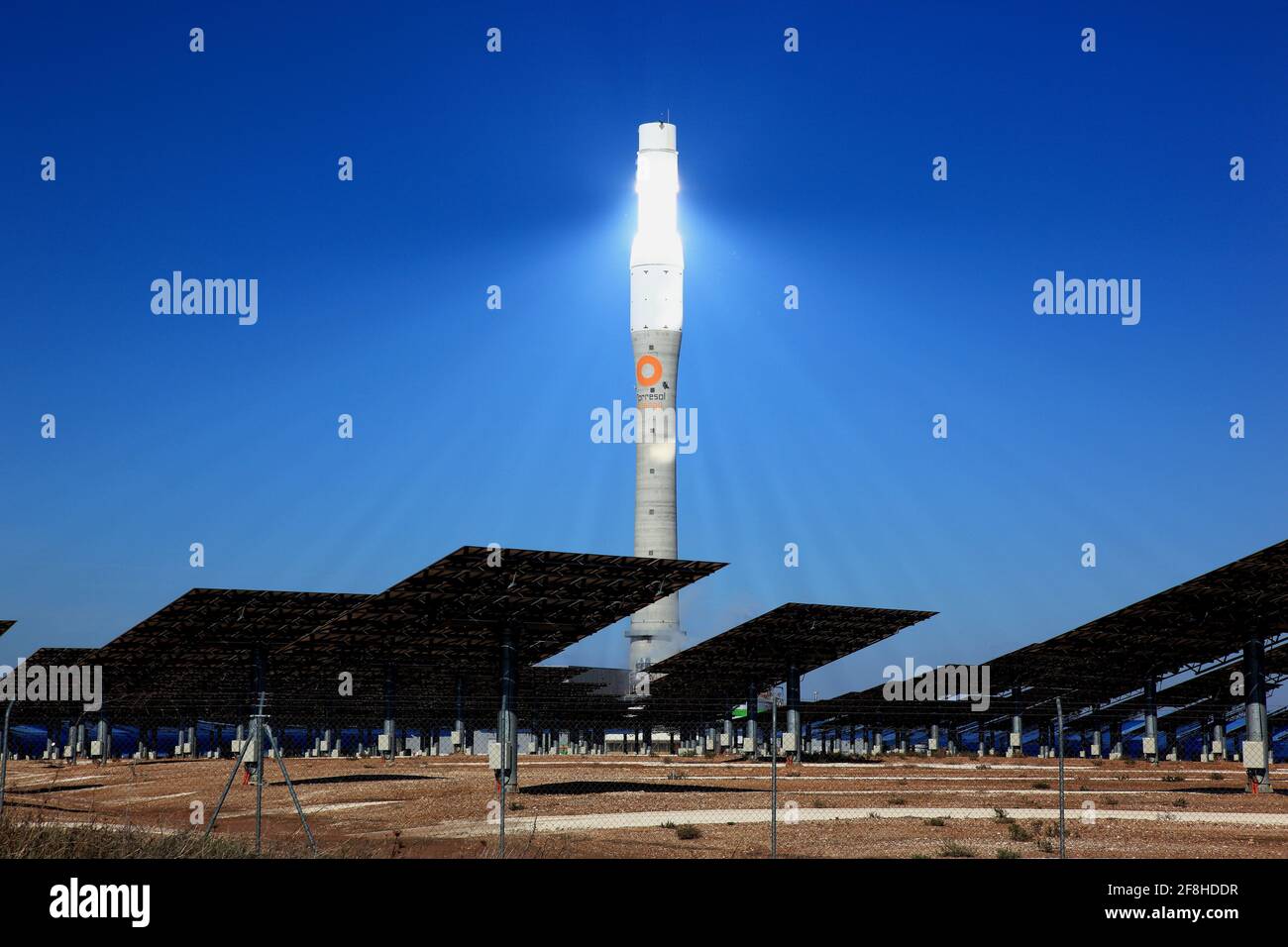 Gemasolar is a concentrated solar power plant with a molten salt heat  storage system. It is located within the city linits of Fuentes de  Andalucia in Stock Photo - Alamy