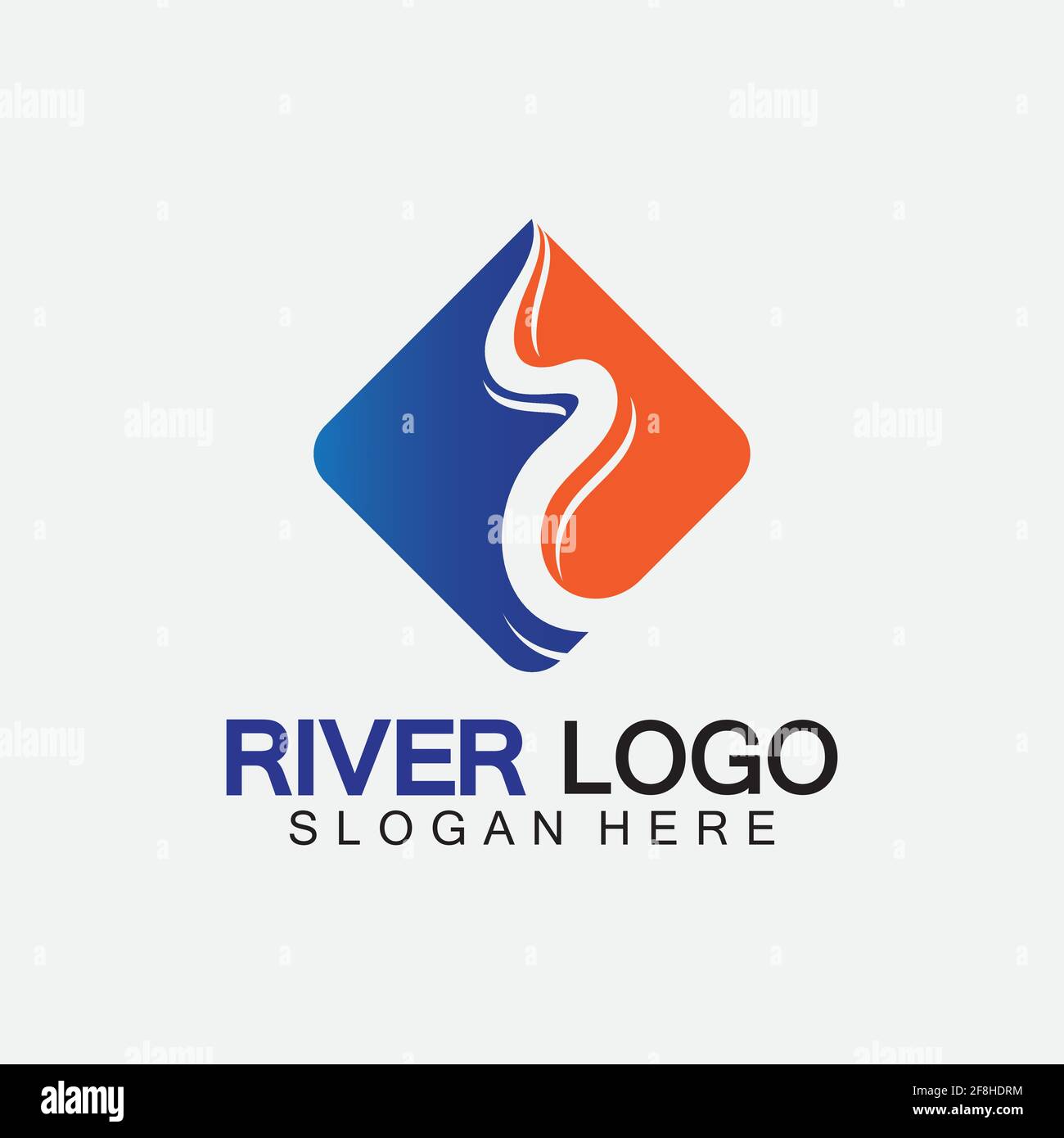 River Logo vector icon illustration design template Stock Vector
