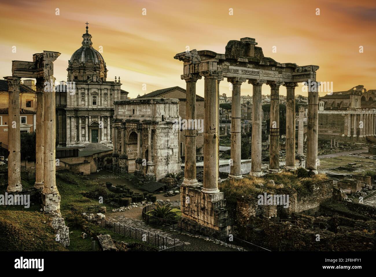 Roman forum sunrise hi-res stock photography and images - Alamy