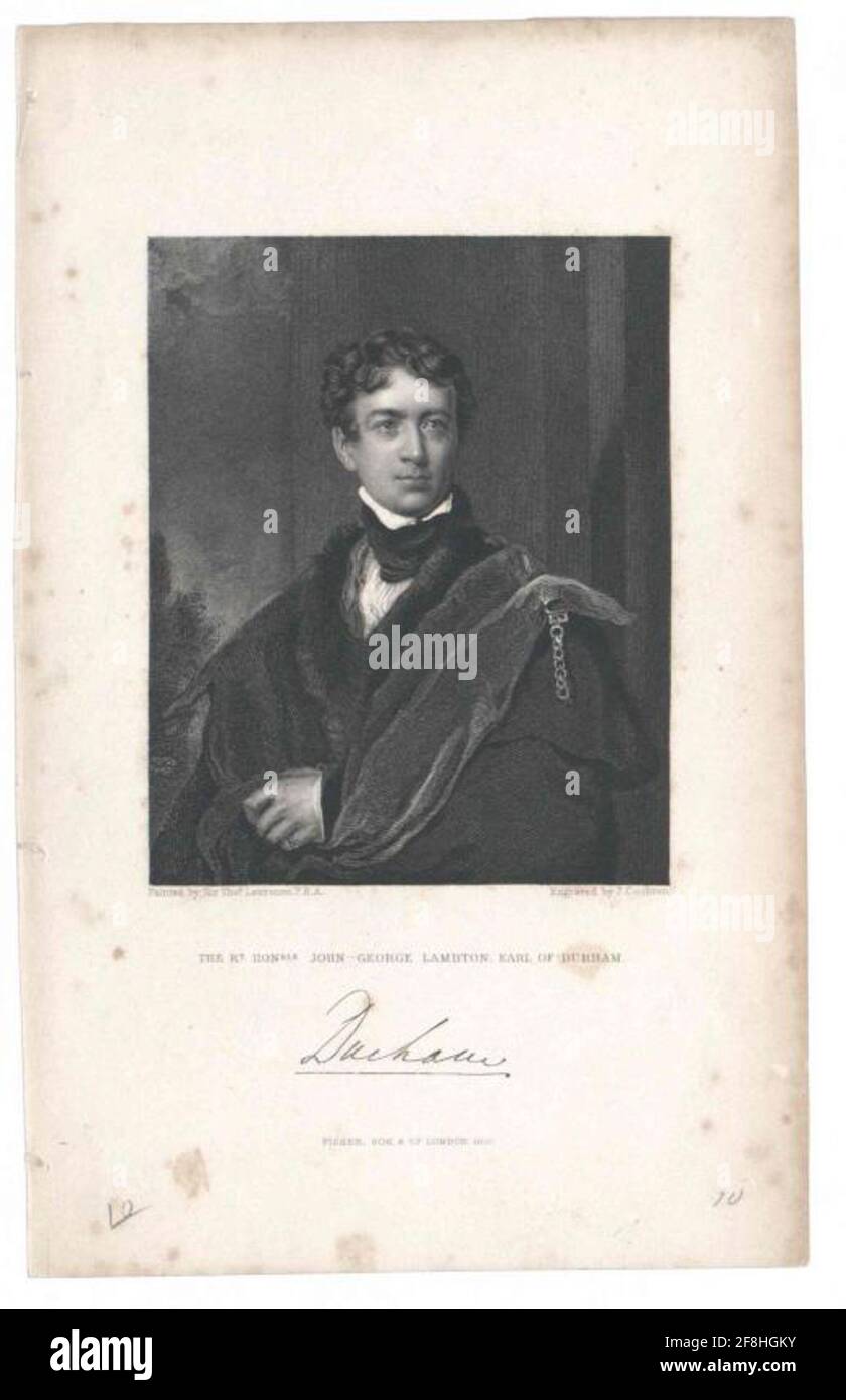 Lambton, 1. Earl of Durham, John George . Stock Photo