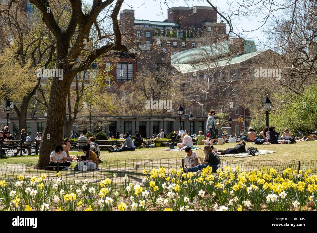 Washington Square Park is the Heart of New York University in Greenwich Village, NYC, USA Stock 