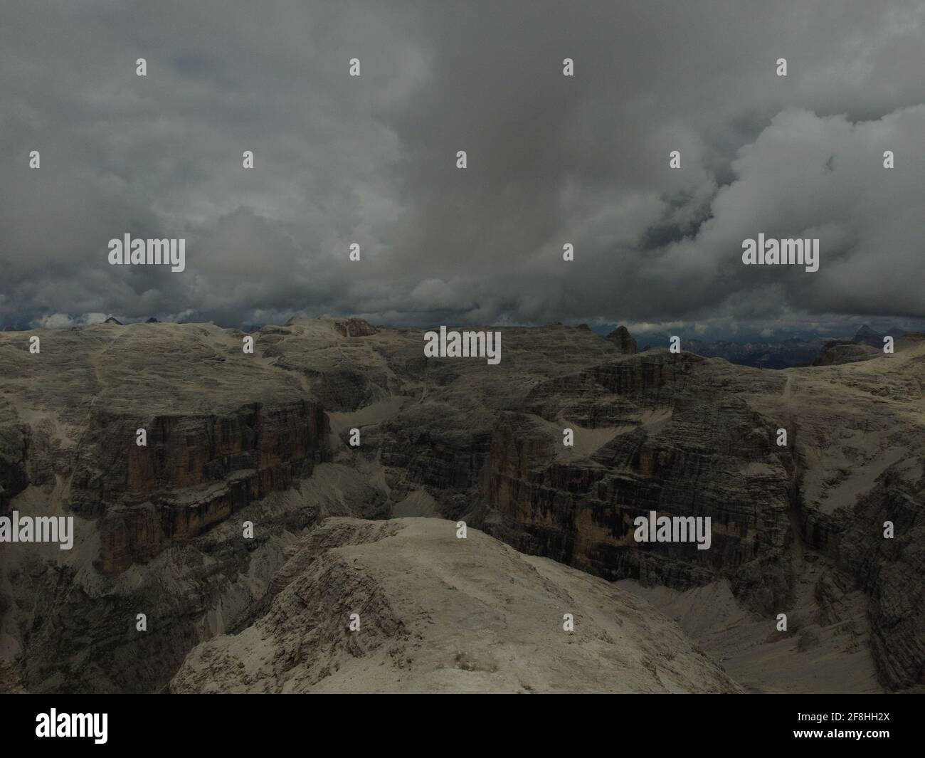 Aerial view of landscape mountains on a foggy day Stock Photo - Alamy