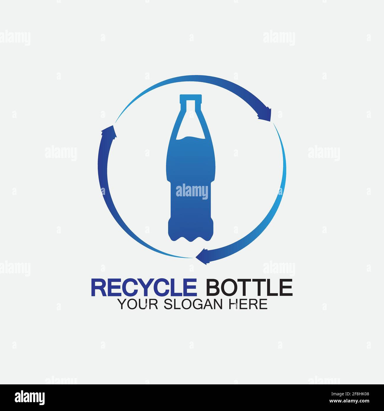 Recycle plastic bottle logo icon vector illustration design.Bottle with