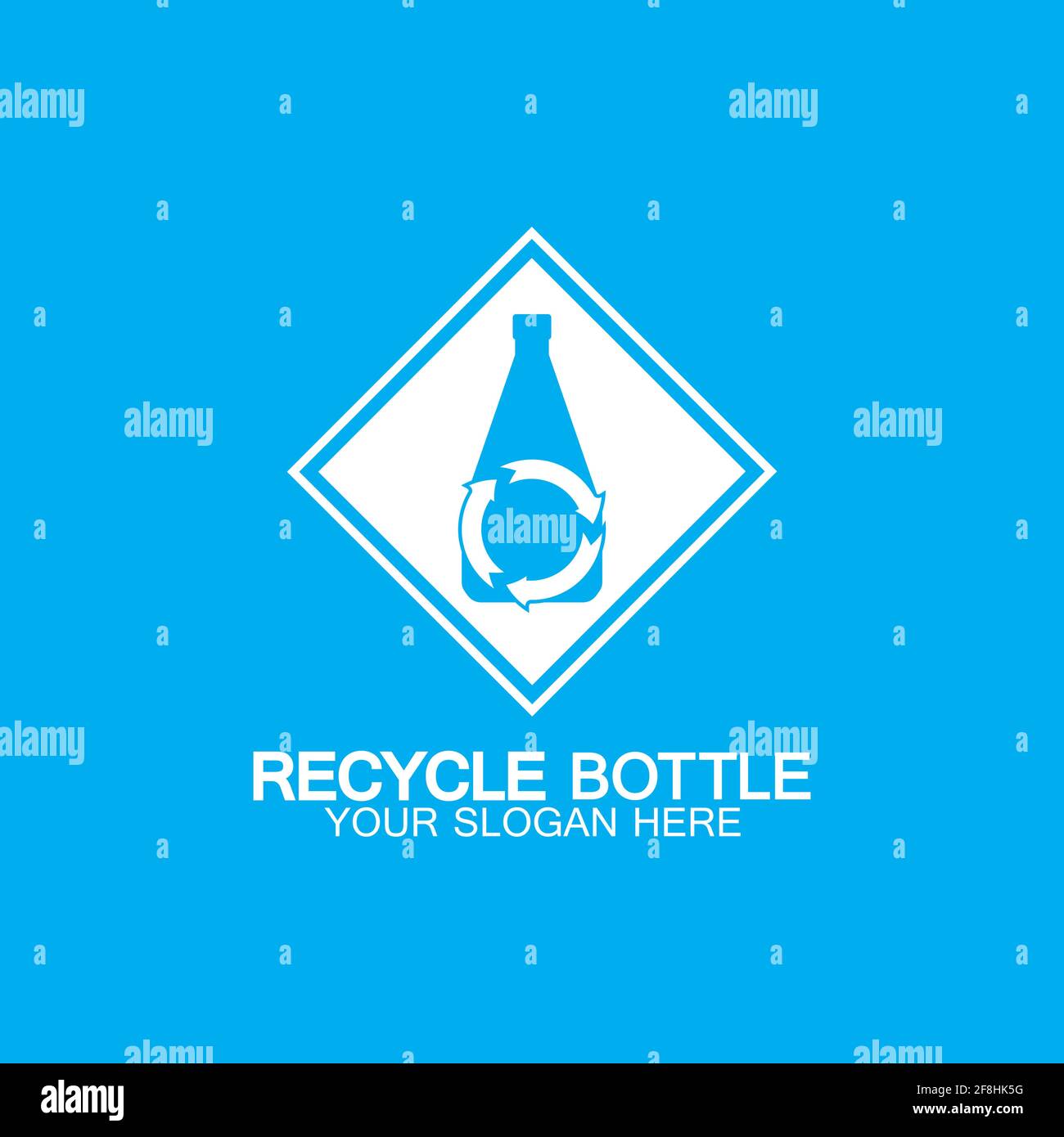 Recycle plastic bottle logo icon vector illustration design.Bottle with ...