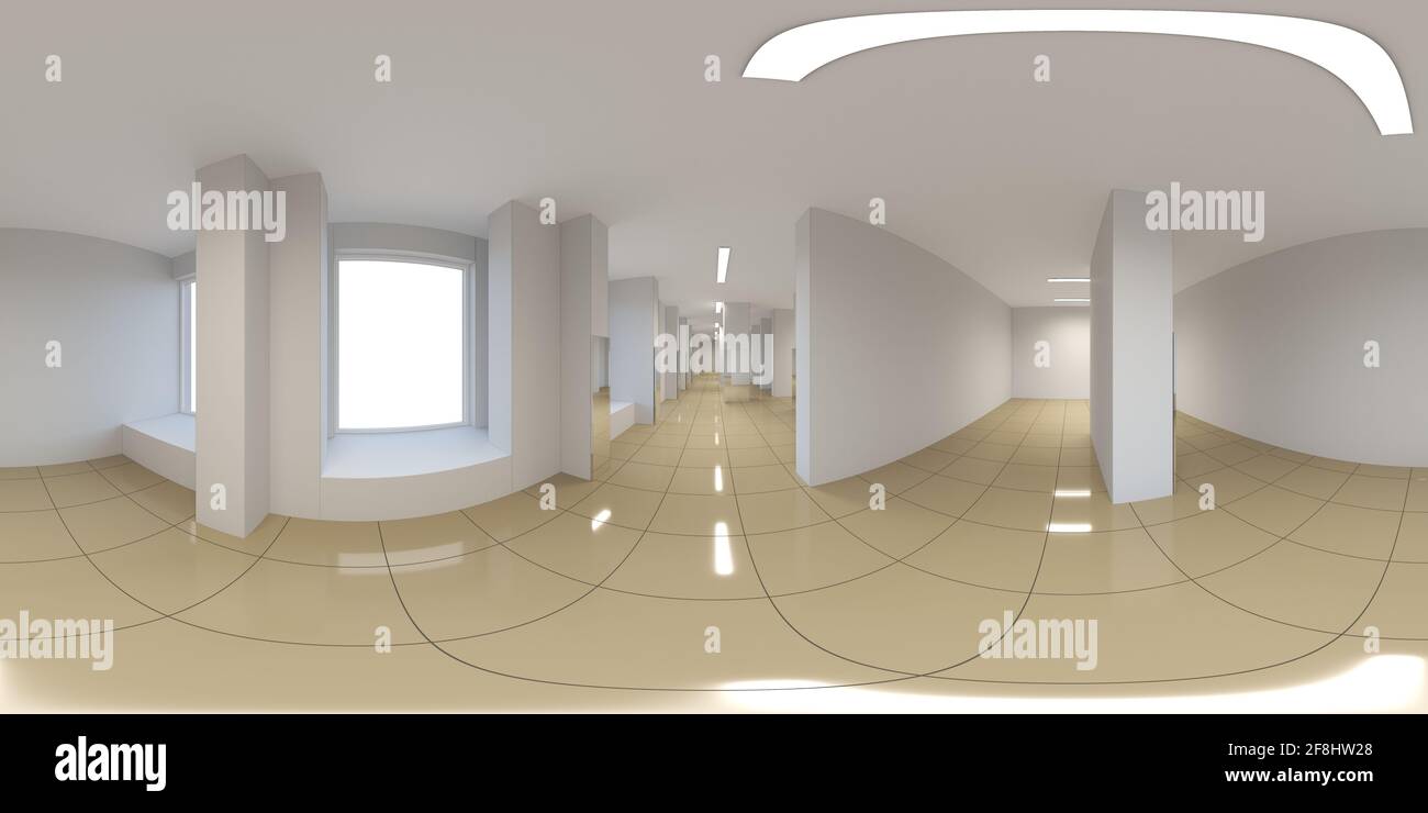 Spherical Shell Interior spherical panorama of the interior, 3D illustration Stock Photo - Alamy