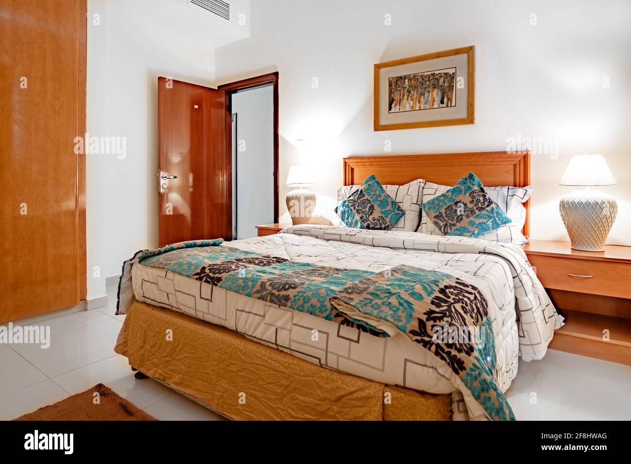 Bedroom interior design in traditional style Stock Photo - Alamy